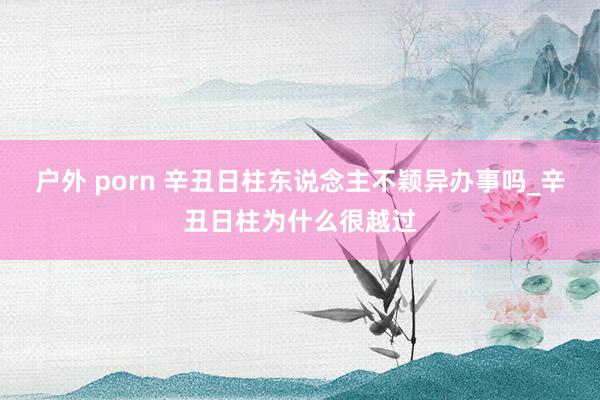户外 porn 辛丑日柱东说念主不颖异办事吗_辛丑日柱为什么很越过