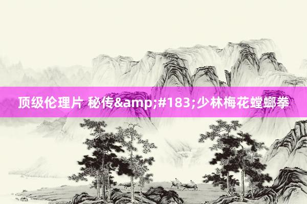顶级伦理片 秘传&#183;少林梅花螳螂拳