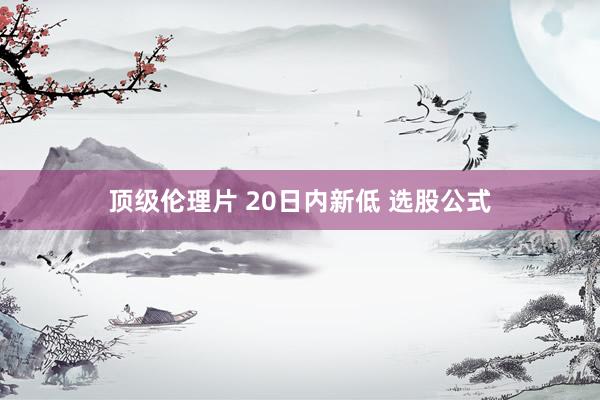 顶级伦理片 20日内新低 选股公式