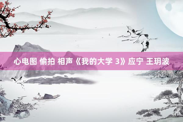 心电图 偷拍 相声《我的大学 3》应宁 王玥波